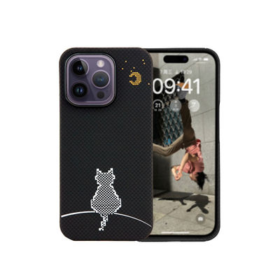 Ultra sottile 0,8 mm Spessore 16 g Peso Cassa per telefono in fibra di aramide resistente alla sporcizia per iPhone 16 Pro Max