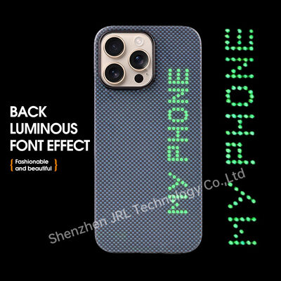 Cover per cellulare in fibra di carbonio aramidica super leggera Glow In The Dark per iPhone 17 Pro