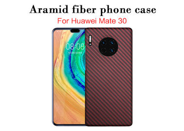 Cassa fatta a mano rossa e nera del telefono di Aramid per il compagno 30 di Huawei