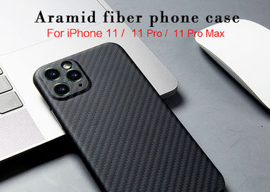 Cassa materiale del telefono della fibra del carbonio di caso di Aramid dell'iPhone 11 del grado militare