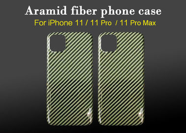 Custodia per iPhone in fibra aramidica di carbonio con superficie lucida antiurto per iPhone 11