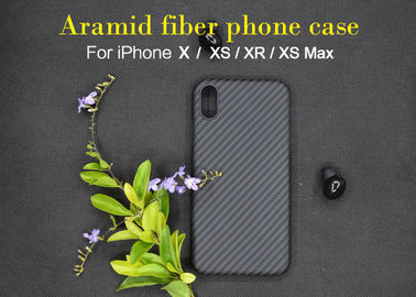 cassa serica del telefono della fibra di Aramid di struttura di Morbido tocco 3D per il iPhone XS