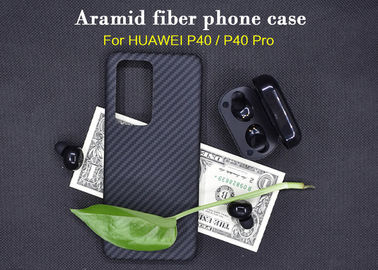 Anti caso di Huawei della fibra di Aramid del nero dell'impronta digitale per Huawei P40