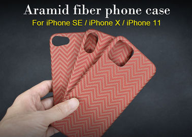 Cassa arancio del telefono della fibra del Se Aramid di iPhone di tocco regolare