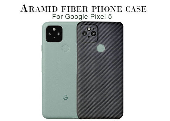 Cassa nera del telefono della fibra di Aramid per la cassa della fibra del carbonio del pixel 5 di Google