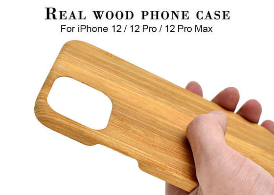 Cassa di legno incisa resistente del telefono della sporcizia per l'iPhone 12