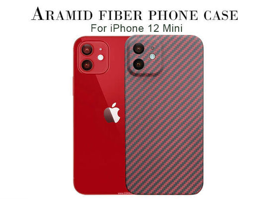 Cassa del telefono della fibra di Matte Finish Full Cover Kevlar Aramid per l'iPhone 12 mini
