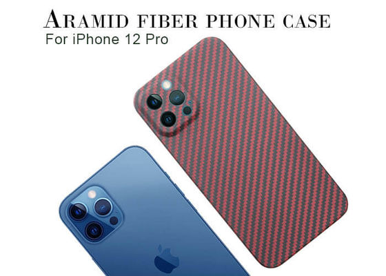 Cassa rossa della fibra di Aramid di protezione della copertura completa della macchina fotografica per la pro cassa del carbonio dell'iPhone 12