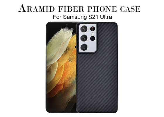 Copertura ultra esile della fibra di Samsung S21 ultra Aramid con struttura 3D
