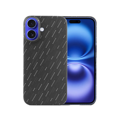 Custodia per telefono in fibra aramidica magnetica con motivo personalizzato, perfetta per iPhone 16 Pro Max