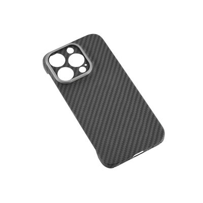 Cover per telefono in fibra di carbonio aramidica con telaio di taglio personalizzato 2024 per iPhone 16, spessore 0,8 mm e peso 16 g