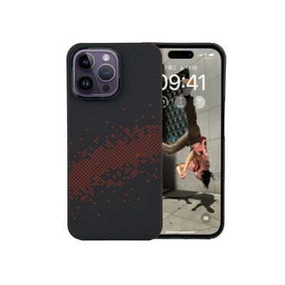 Cassa per telefono in fibra di carbonio di aramide magnetica a protezione completa per iPhone 16 Pro Max