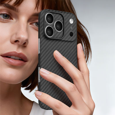 Customized Metal Frame Aramid Carbon Fiber Mobile Cover for iPhone 17 Pro Max
