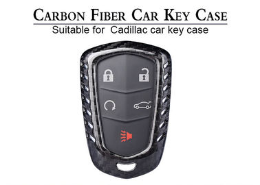 Portachiavi lucidi genuini dell'automobile della fibra del carbonio di Cadillac della saia