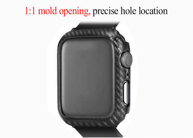 Cassa per orologi lucida di Apple della fibra del carbonio del guscio duro esile