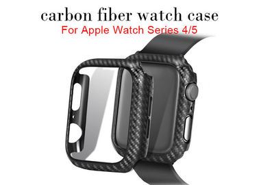 Cassa per orologi lucida di Apple della fibra del carbonio del guscio duro esile