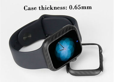 Cassa per orologi lucida di Apple della fibra del carbonio del guscio duro esile