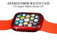 Cassa per orologi rossa lucida resistente ai colpi della fibra di Aramid per Apple