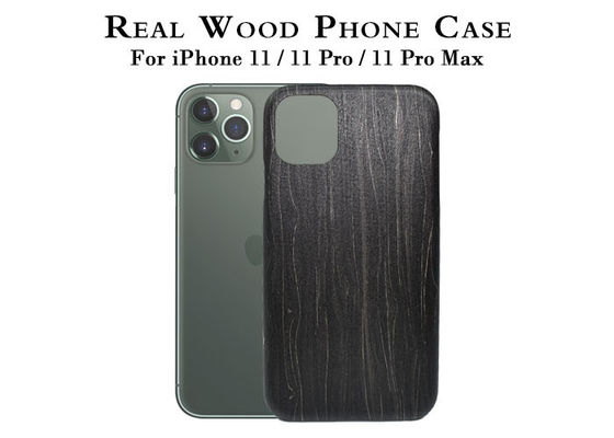 IPhone 11 inciso leggero pro Max Wood Case del ghiaccio nero
