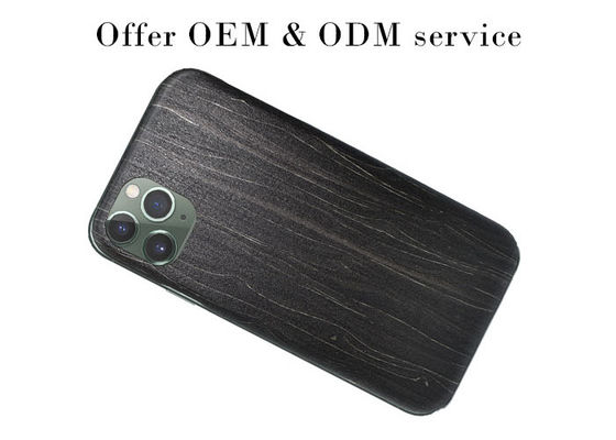 IPhone 11 inciso leggero pro Max Wood Case del ghiaccio nero