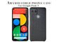 Anti cassa del telefono della fibra di Aramid dell'impronta digitale per la copertura della fibra del carbonio del pixel 5 di Google