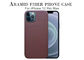 Cassa rossa protettiva completa del carbonio della cassa del telefono di Aramid dell'iPhone 12 della tela