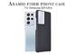 Cassa leggera della fibra del carbonio di colore del nero di caso di Samsung S21 ultra Aramid