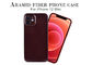 copertura mobile della fibra del Kevlar Aramid di colore rosso dell'iPhone 14, casi del telefono cellulare della fibra del carbonio per il iPhone