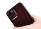 Pro cassa della fibra di Aramid del carbonio dell'iPhone 12 rosso lucido di rivestimento
