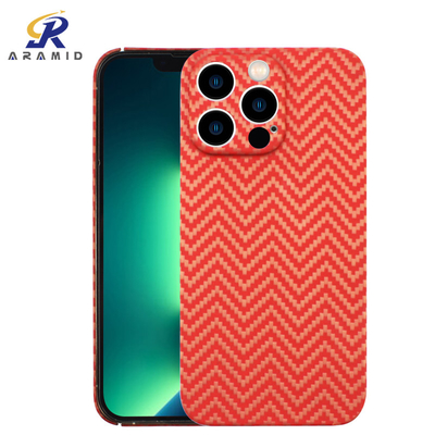 Nessuna cassa arancio sbiadentesi di iPhone della fibra di Aramid con progettazione della copertura completa