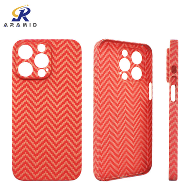 Nessuna cassa arancio sbiadentesi di iPhone della fibra di Aramid con progettazione della copertura completa